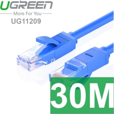 Cáp mạng LAN Cat6 UTP Ugreen kích thước từ 0.5m đến 100m - Phụ Kiện Điện Tử Việt Nam Cáp mạng LAN Cat6 UTP Ugreen 11209- Kích cỡ: 30m