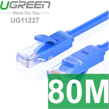 Cáp mạng LAN Cat6 UTP Ugreen kích thước từ 0.5m đến 100m - Phụ Kiện Điện Tử Việt Nam Cáp mạng LAN Cat6 UTP Ugreen 11227- Kích cỡ: 80m