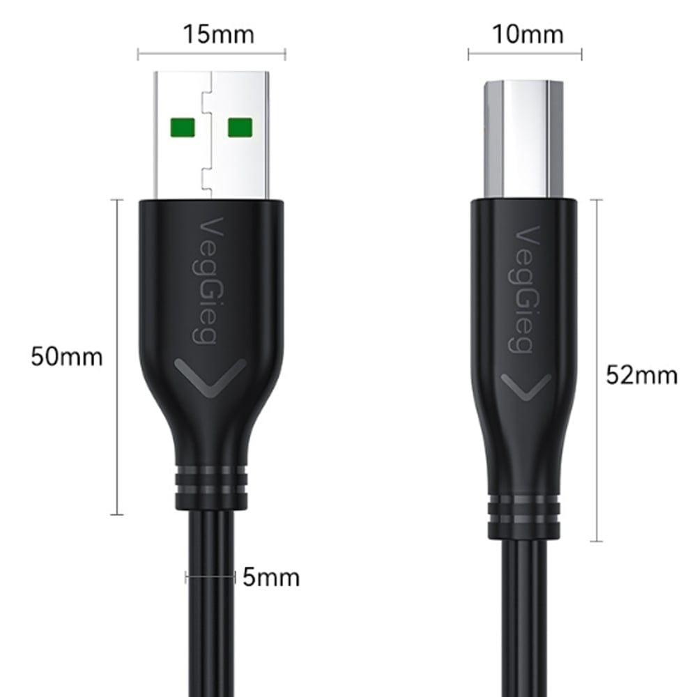 Dây máy in USB 2.0 chính hãng Veggieg dài 1.5M, 3M, 5M, 10M - Phụ Kiện Điện Tử Việt Nam Dây máy in cổng USB hãng Veggieg dài 1.5M, 3M, 5M, 10M