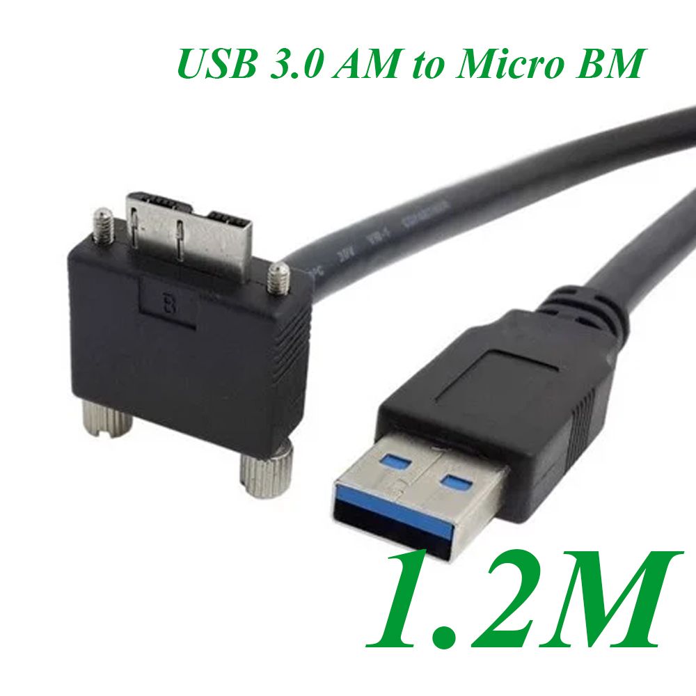 Cáp USB 3.0 Type B cho camera công nghiệp có vít khoá 1.2 mét - Phụ Kiện Điện Tử Việt Nam Cáp USB 3.0 Type B cho camera công nghiệp có vít khoá 1.2 mét