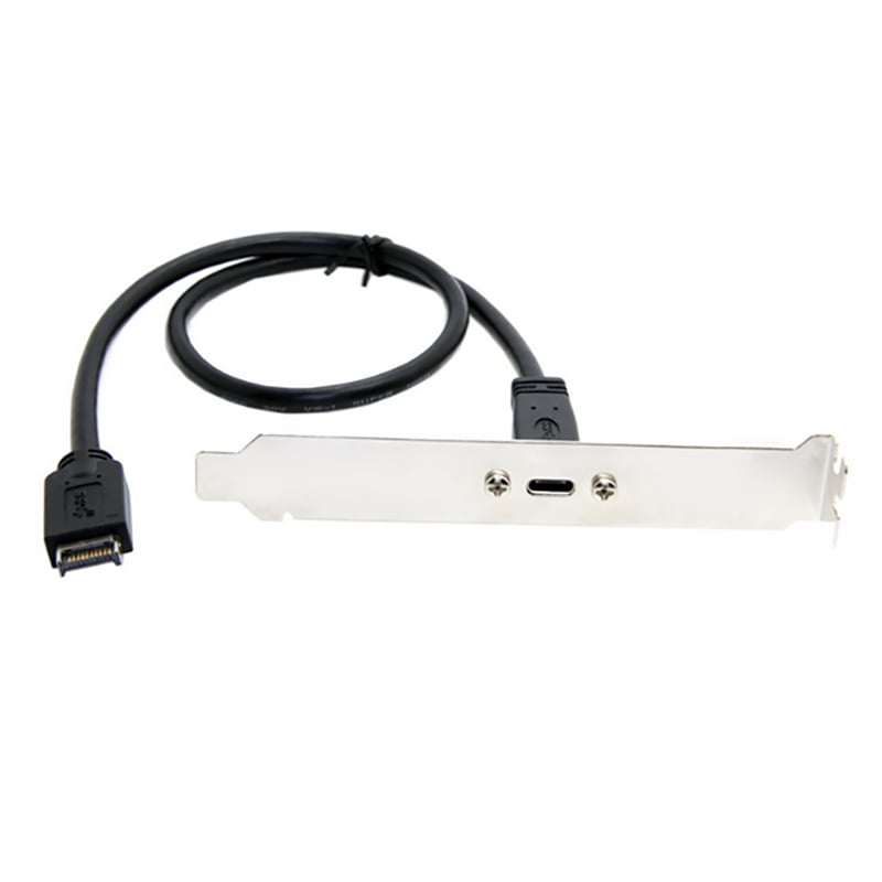 Cáp USB 3.1 Type-E trên mainbroard ra USB type-C 3.1 40Cm (có đai bắt vít + bracket) - Phụ Kiện Điện Tử Việt Nam Cap usb-c 3.1 20pin ra usb-c female