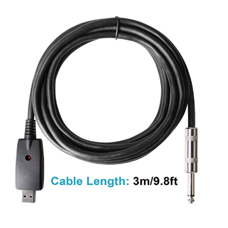 Cáp USB sang jack 6.5mm 3 mét - Chuyển âm thanh từ Máy tính sang Guitar - Phụ Kiện Điện Tử Việt Nam cap usb sang audio 6.35mm 3 met