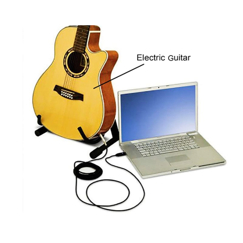 Cáp USB sang jack 6.5mm 3 mét - Chuyển âm thanh từ Máy tính sang Guitar - Phụ Kiện Điện Tử Việt Nam cap usb sang audio 6.35mm 3 met