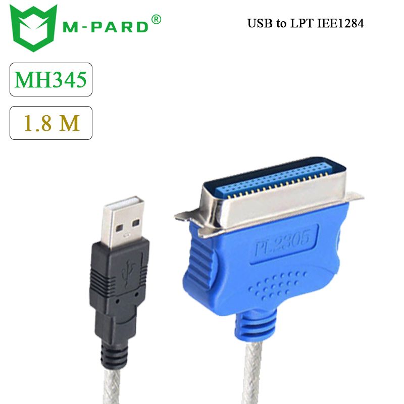 Cáp máy in USB to LPT IEEE1284 chính hãng M-pard MH345 dài 1.8M - Phụ Kiện Điện Tử Việt Nam Cáp máy in USB to LPT IEEE1284 chính hãng M-pard MH345 dài 1.8M - Phụ Kiện Điện Tử Việt Nam