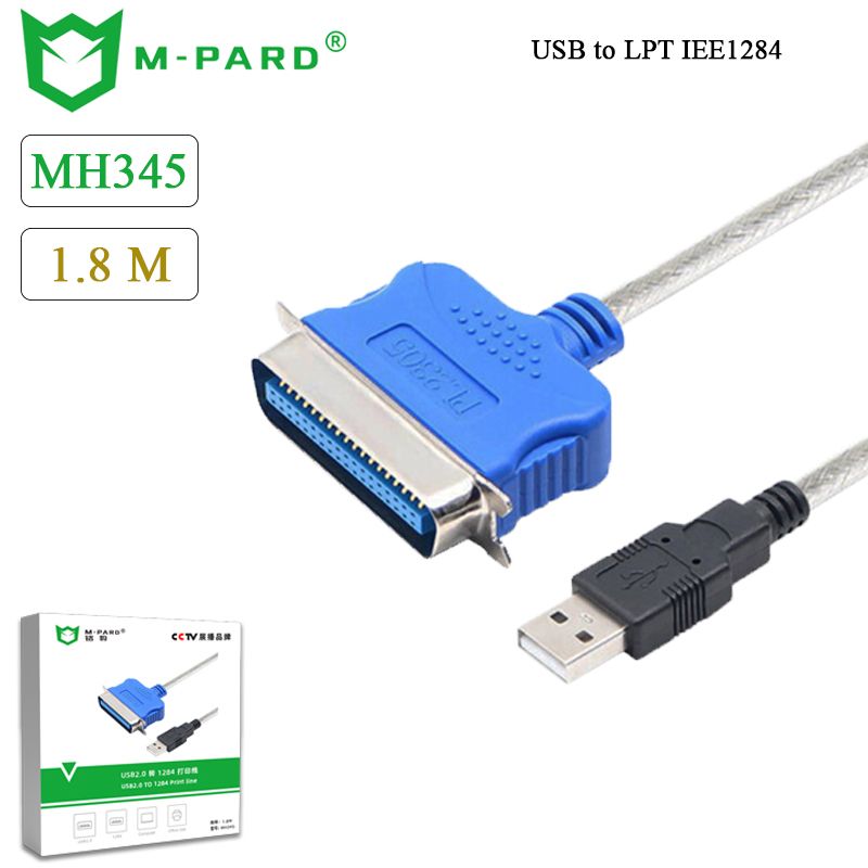 Cáp máy in USB to LPT IEEE1284 chính hãng M-pard MH345 dài 1.8M - Phụ Kiện Điện Tử Việt Nam Cáp máy in USB to LPT IEEE1284 chính hãng M-pard MH345 dài 1.8M