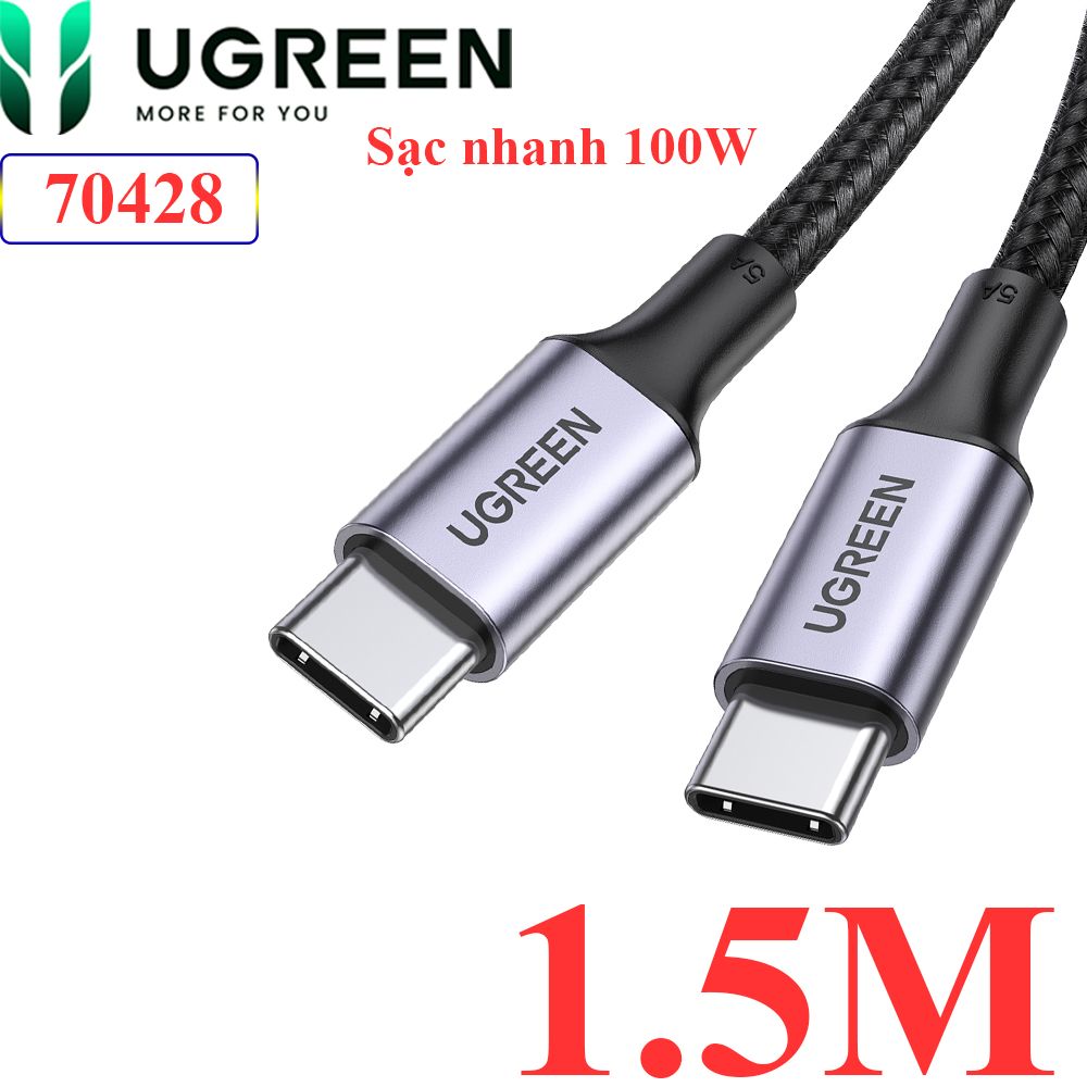 Cáp sạc nhanh 100W USB type-C Ugreen US316 dài 0.5M 1M 1.5M 2M 3M - Phụ Kiện Điện Tử Việt Nam