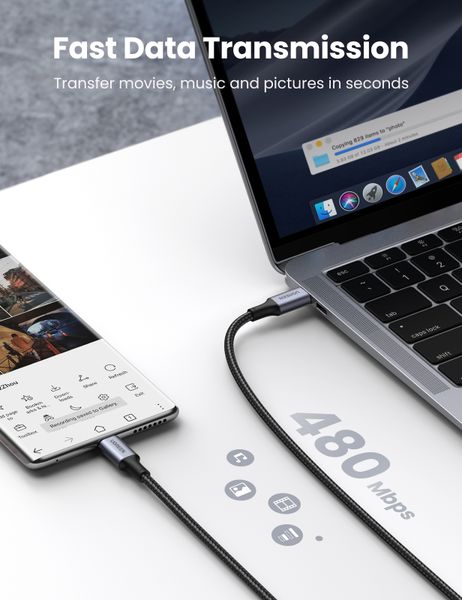 Cáp sạc nhanh 100W USB type-C Ugreen US316 dài 0.5M 1M 1.5M 2M 3M - Phụ Kiện Điện Tử Việt Nam