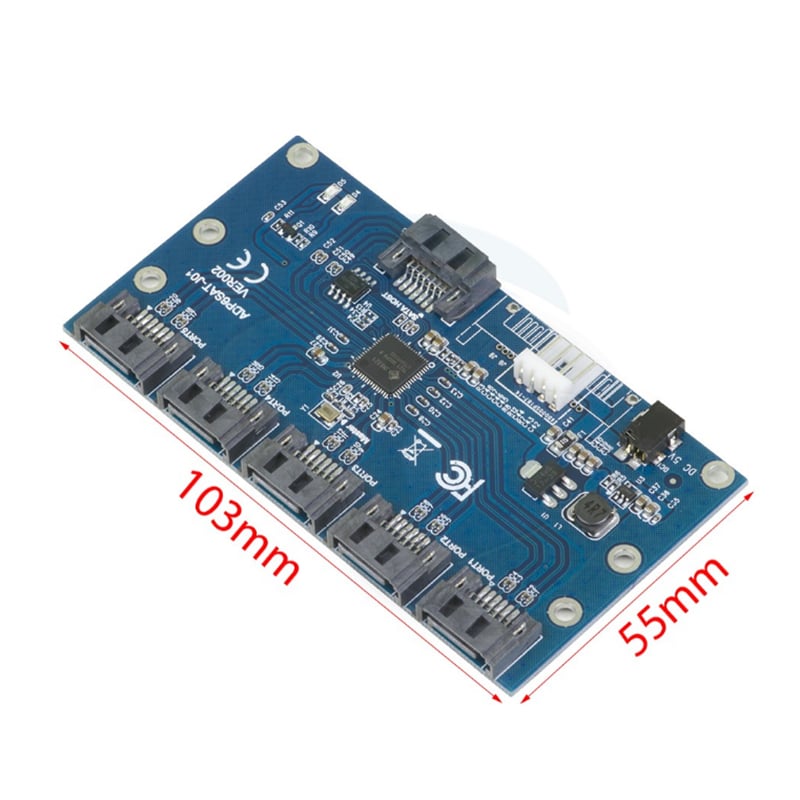 Card chia SATA 1 ra 5 - mở rộng thêm cổng SATA cho PC, Card chia Sata phụ kiện điện tử Hà Nội - Phụ Kiện Điện Tử Việt Nam card chia sata 1 ra 5