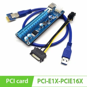 Card chuyển đổi PCI-E 1X sang PCI-E 16X (Cáp USB) - Phụ Kiện Điện Tử Việt Nam