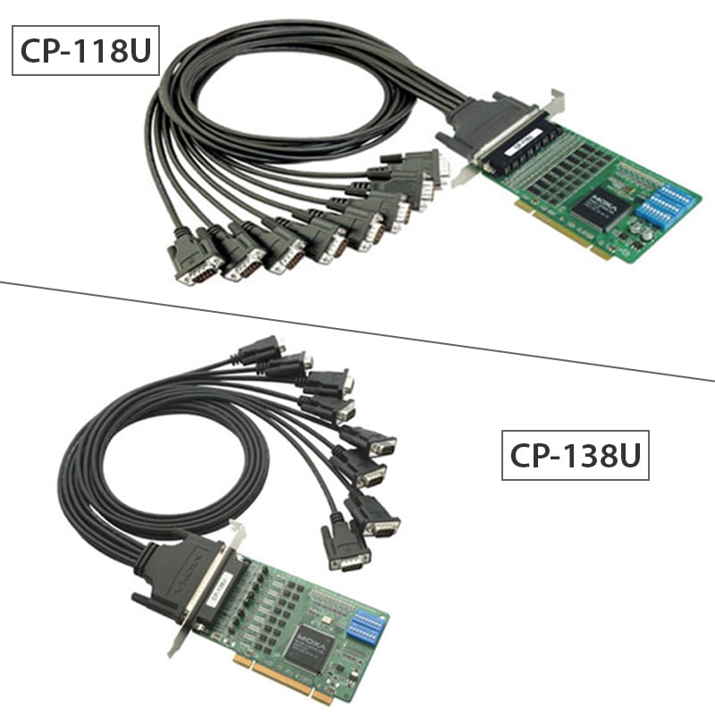 Card chuyển đổi PCI sang 8 RS232/422/485 Moxa CP-118U - Phụ Kiện Điện Tử Việt Nam CP-138U va CP-118U Moxa