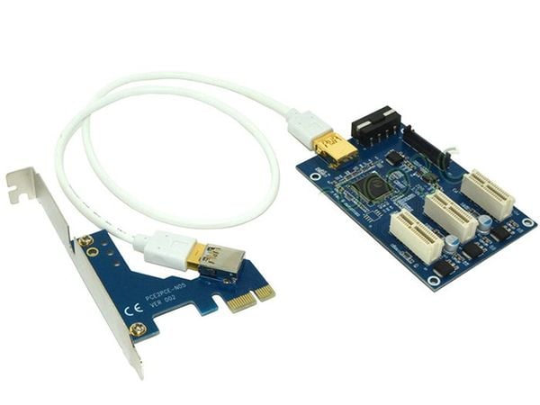 Card chuyển đổi PCI-E 1x ra 3 PCI-E 1X - Phụ Kiện Điện Tử Việt Nam Card chuyển đổi PCI-E 1x ra 3 PCI-E 1X - Phụ Kiện Điện Tử Việt Nam