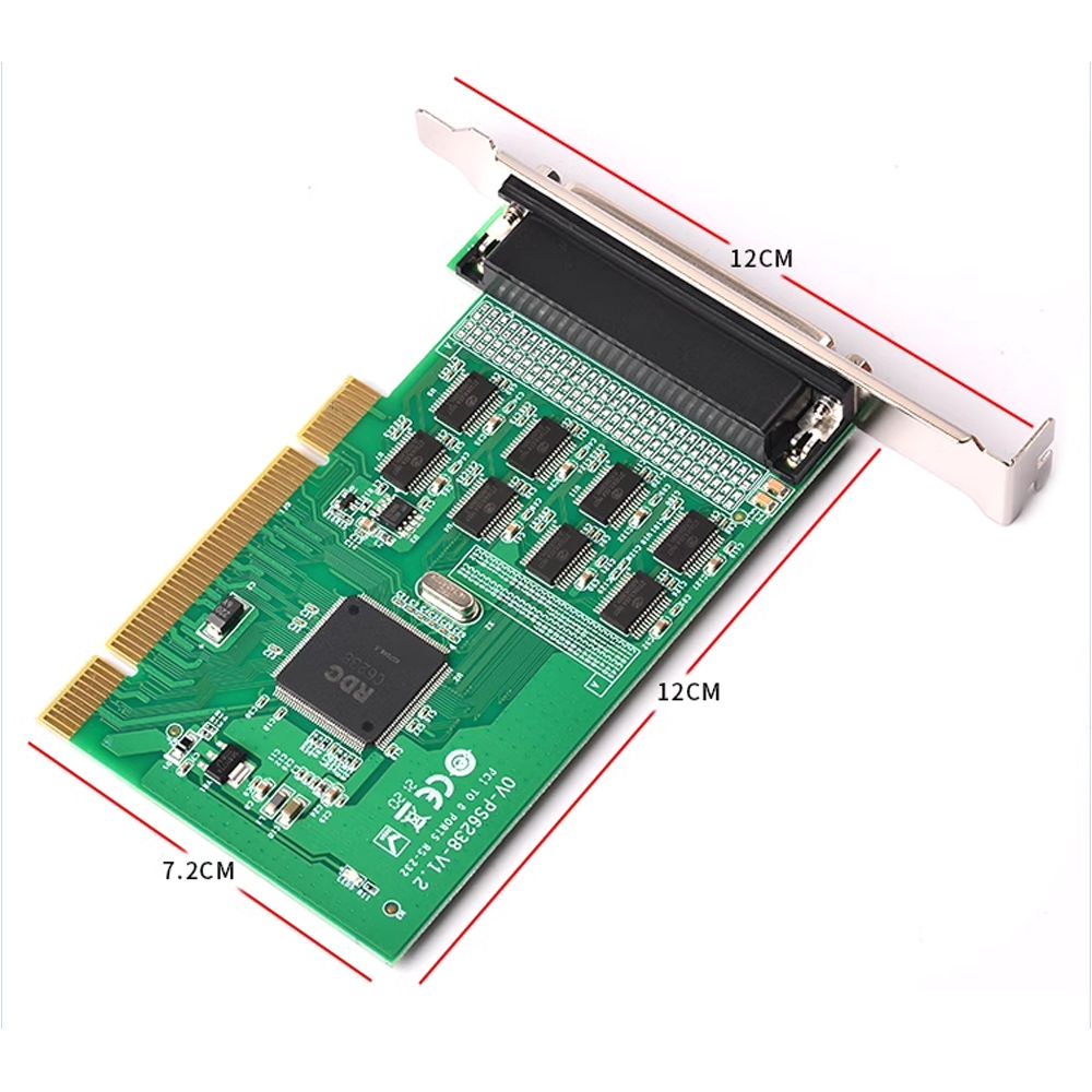 Card chuyển PCI thườn sang 8 cổng Com RS232 DB9 Syba FG-PMT08S-CM