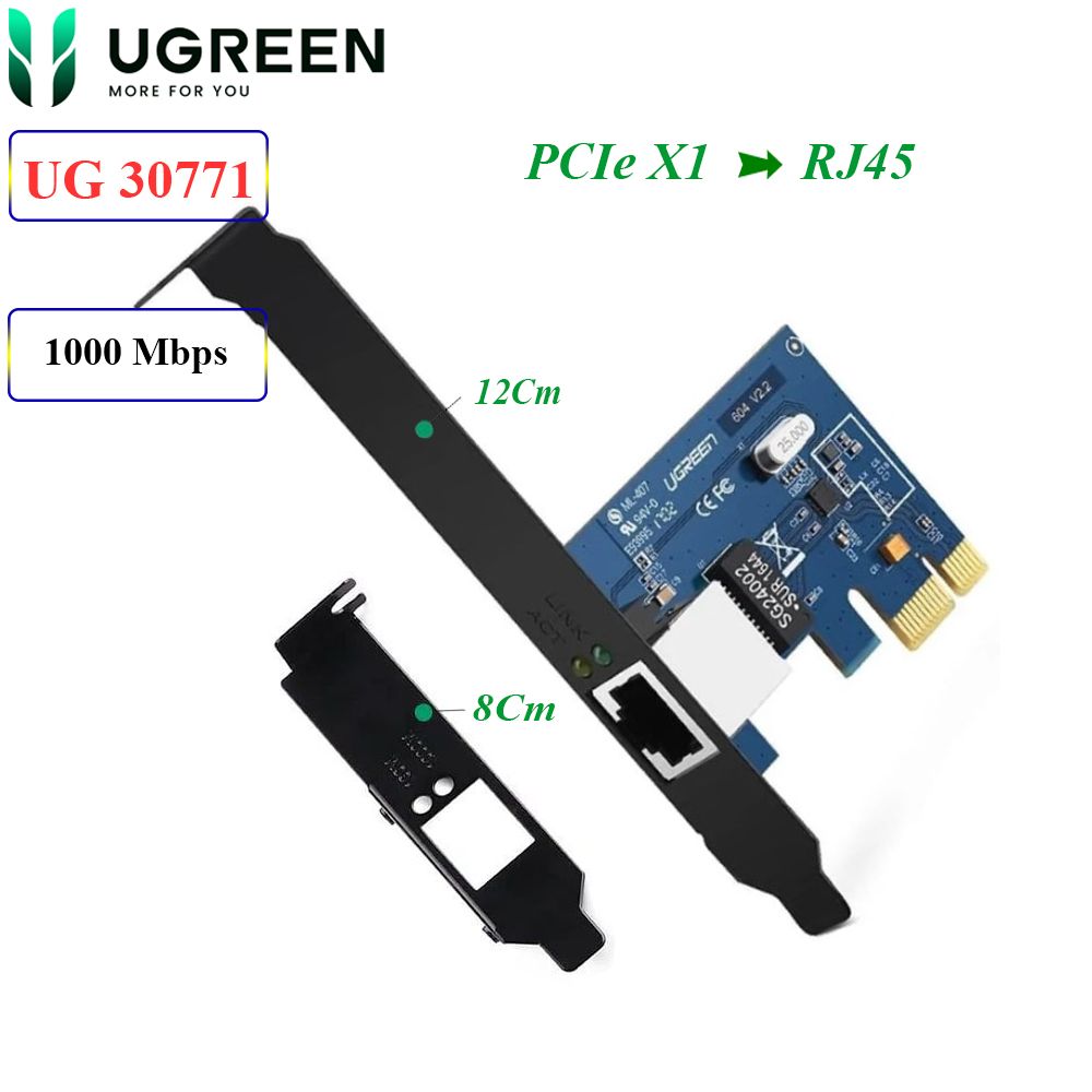 Card mạng lan Gigabit Ugreen 30771 LAN PCI Express Gigabit Ethernet 10/100/1000Mbps Ugreen US230 - Phụ Kiện Điện Tử Việt Nam Card mạng lan Gigabit Ugreen 30771 LAN PCI Express Gigabit Ethernet 10/100/1000Mbps Ugreen US230 - Phụ Kiện Điện Tử Việt Nam
