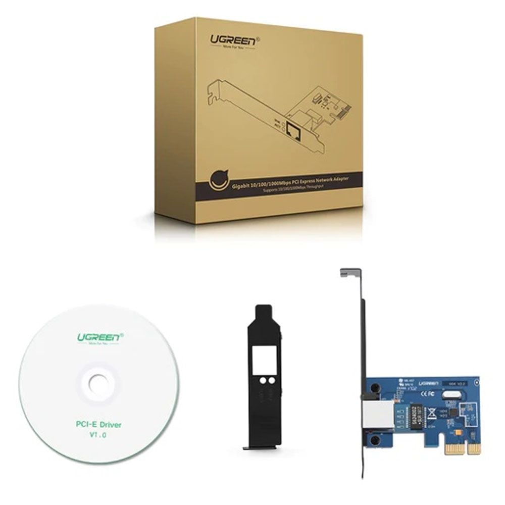 Card mạng lan Gigabit Ugreen 30771 LAN PCI Express Gigabit Ethernet 10/100/1000Mbps Ugreen US230 - Phụ Kiện Điện Tử Việt Nam Card mạng lan Gigabit Ugreen 30771 LAN PCI Express Gigabit Ethernet 10/100/1000Mbps Ugreen US230 - Phụ Kiện Điện Tử Việt Nam