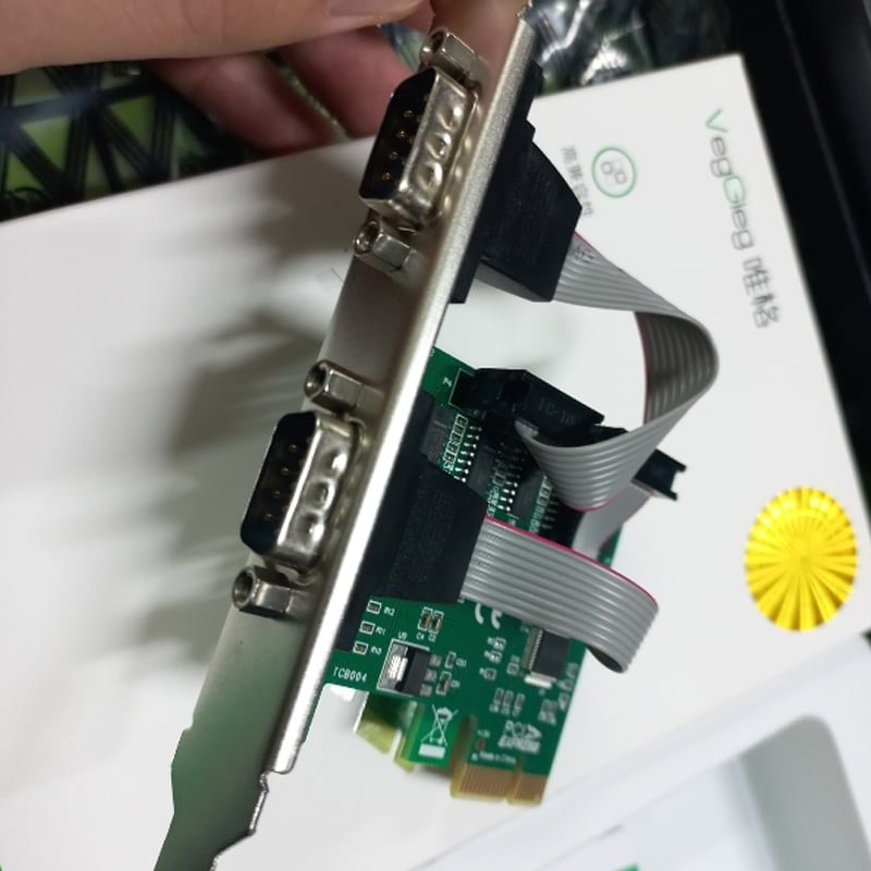 Card Chuyển PCIe 1x Ra 2 Cổng Com RS232 Chính Hãng Veggieg V-PC03