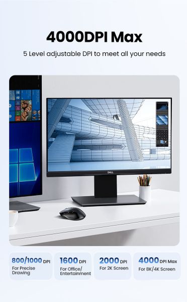 Chuột Bluetooth 5.0 6 nút không ồn Ugreen 15508 MU006 - Phụ Kiện Điện Tử Việt Nam