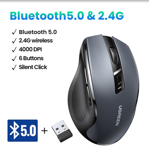 Chuột Bluetooth 5.0 6 nút không ồn Ugreen 15508 MU006 - Phụ Kiện Điện Tử Việt Nam