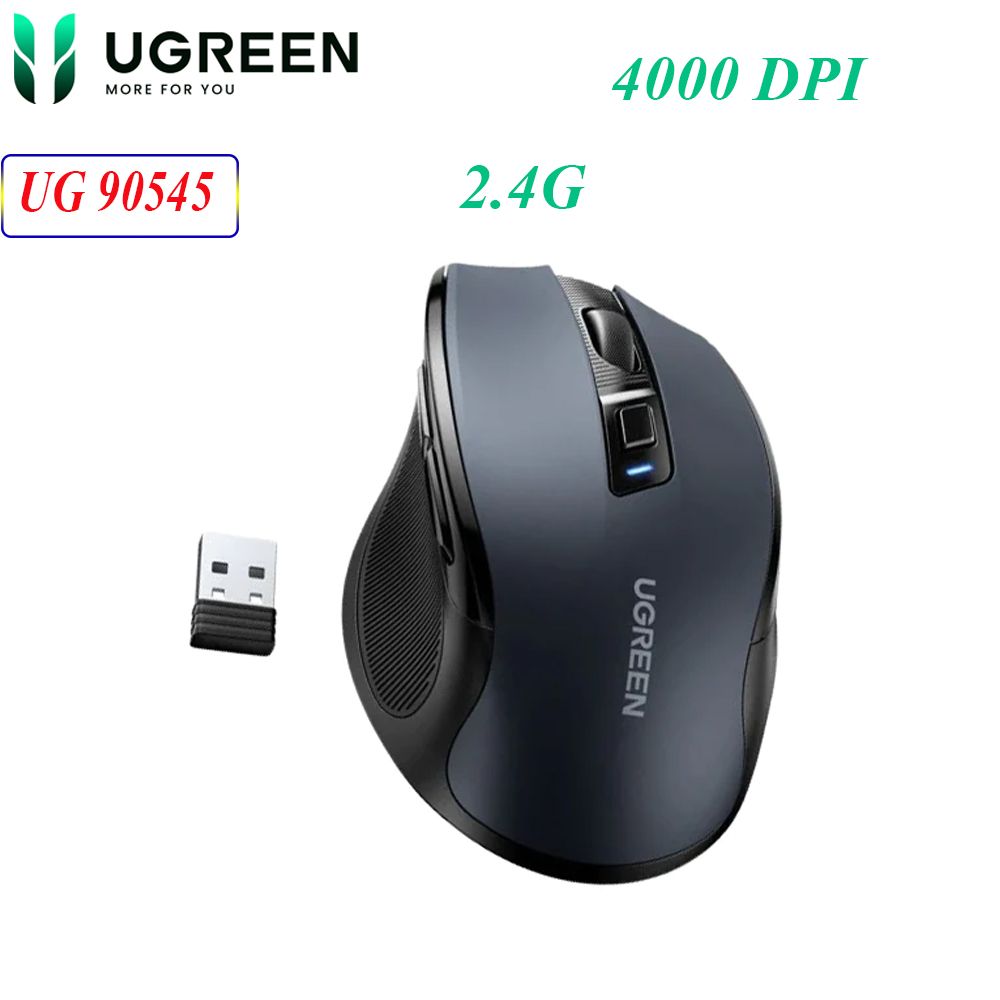 Chuột không dây 2.4G 6 nút cao cấp 4000DPI Ugreen 90545 MU006 - Phụ Kiện Điện Tử Việt Nam Chuột không dây 2.4G 6 nút cao cấp 4000DPI Ugreen 90545 MU006 - Phụ Kiện Điện Tử Việt Nam