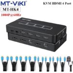 KVM Switch HDMI 4x1 - Bộ chuyển mạch HDMI và USB 4 vào 1 ra 1080P@60Hz MT-VIKI MT-KH4 - 4 Port/ MT-KH4