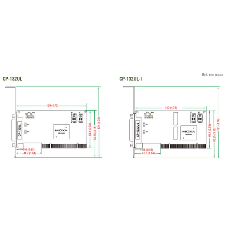Card PCI to 2 x RS422/RS485 MOXA CP-132UL - Phụ Kiện Điện Tử Việt Nam card pci ra 2 rs232 moxa cp-132ul va cp-132ul-i