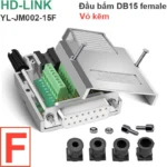 Đầu bắt vít cổng DB15 đực cái, vỏ kẽm và nhựa chân đồng mạ vàng 24K HD-LINK - DB15 female I YLJM00215F HDLINK