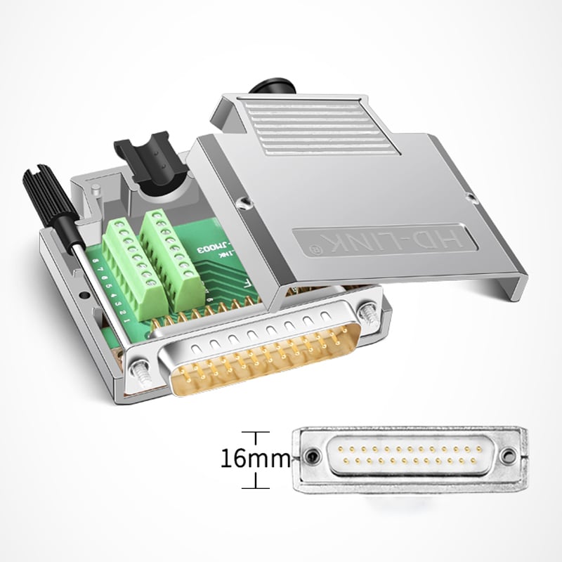 Đầu bấm cổng DB25 đực male bắt vít kèm vỏ ốp nhựa HD-LINK YL-SCD-25M - Phụ Kiện Điện Tử Việt Nam Đầu bấm cổng DB25 đực male bắt vít kèm vỏ ốp nhựa HD-LINK YL-SCD-25M - Phụ Kiện Điện Tử Việt Nam