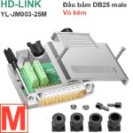 Đầu bấm cổng DB25 cái female bắt vít kèm vỏ ốp nhựa HD-LINK YL-SCD-25F - DB25 male I YLJM00325M HDLINK
