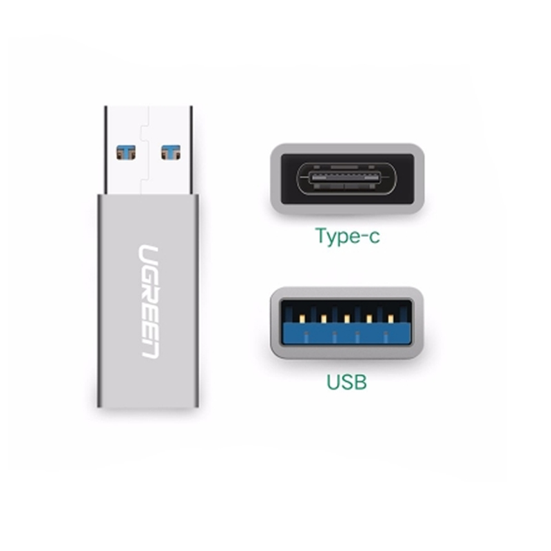 Đầu chuyển USB 3.0 AM ra USB type-C 3.1 AF adapter UGREEN 30705 - Phụ Kiện Điện Tử Việt Nam USB 3.0 to usb type-c female ugreen