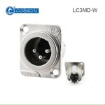 Đầu giắc hàn Cannon cổng XLR 3 chân đực lắp bảng điều khiển Coraon LC3MD-W/B - Nhân cắm XLR 3PIN cổng đực Màu trắng I LC3MD-W