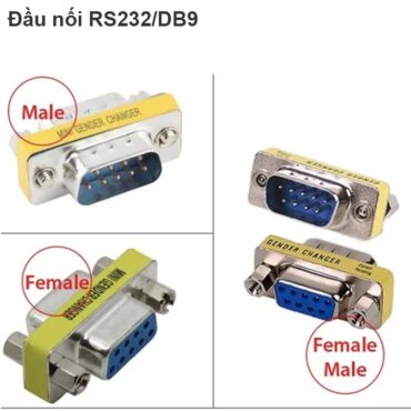Đầu nối cáp RS232 3 option 2 đầu âm | 2 đầu dương | 1 đầu âm/1 đầu dương -  đầu nối phụ kiện điện tử - Phụ Kiện Điện Tử Việt Nam