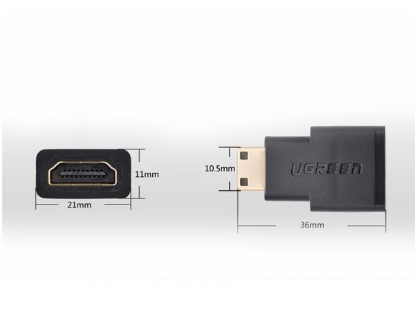 Đầu chuyển đổi Mini HDMI to HDMI (Male to Female) Ugreen 20101, Phụ kiện điện tử Hà Nội - Phụ Kiện Điện Tử Việt Nam Đầu chuyển đổi Mini HDMI to HDMI (Male to Female) Ugreen 20101, Phụ kiện điện tử Hà Nội - Phụ Kiện Điện Tử Việt Nam