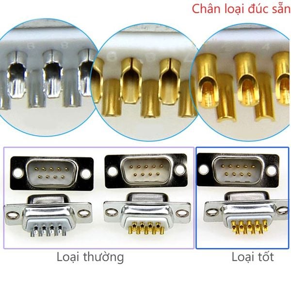 Bộ đầu hàn DB9 Âm/DB9 dương 9 chân đồng đúc+ vỏ ốp hợp kim cao cấp - Phụ Kiện Điện Tử Việt Nam