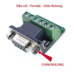 Đầu jack đấu nối giao tiếp đầu cuối DB9 RS232 RS422 RS485- Đầu terminal DB9 - Mẫu 2 : Đầu Cái - 6 Pin chân Bulong