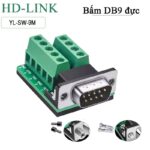 Đầu giắc kết nối đầu cuối Terminal Block COM DB9 RS232 RS422 RS485 đực - cái HD-Link YL-SW-9M/F - ĐẦU ĐỰC