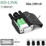 Đầu giắc bắt vít cổng COM DB9 RS232 đực - cái HD-Link YL-SM02G-9DM/F - Đầu DB9 cái