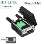 Đầu bắt vít DB9 RS232 Male - Female + Vỏ ốp HD-LINK YL-SM01G-9DM/F - Đầu đực+ chân hợp kim