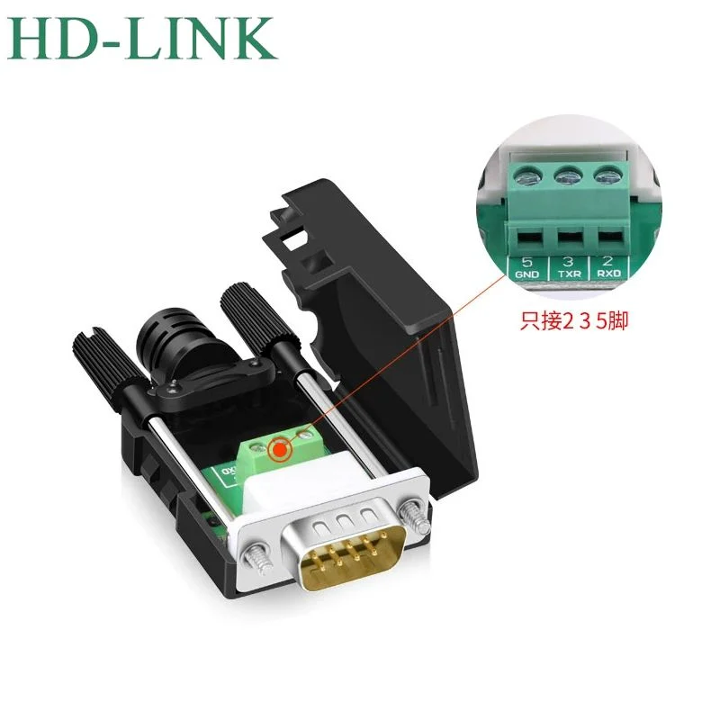 Đầu bấm DB9 RS232 Male - Female chân 2,3,5 HD-Link YL-SJCG-09DMF dùng làm cáp RS232C - Phụ Kiện Điện Tử Việt Nam