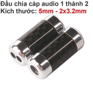 Cục chia chữ Y tự chế cho dây Cáp audio 3.5mm Cáp tai nghe - Hợp kim nhôm carbon - Phụ Kiện Điện Tử Việt Nam