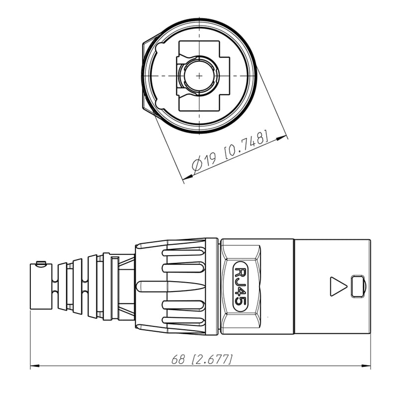 Đầu cắm đầu chụp mạng RJ45 vỏ nhôm YLRJ45P-R - Phụ Kiện Điện Tử Việt Nam chuoi bao ve cong rj45 ngoai troi