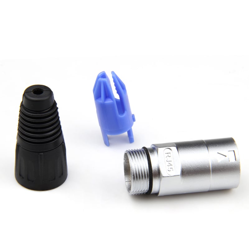 Đầu cắm đầu chụp mạng RJ45 vỏ nhôm YLRJ45P-R - Phụ Kiện Điện Tử Việt Nam chuoi bao ve cong rj45 ngoai troi