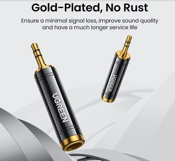 Đầu chuyển audio 6.3mm sang 3.5mm Ugreen 60711 AV168 - Phụ Kiện Điện Tử Việt Nam Đầu chuyển audio 6.3mm sang 3.5mm Ugreen 60711 AV168 - Phụ Kiện Điện Tử Việt Nam