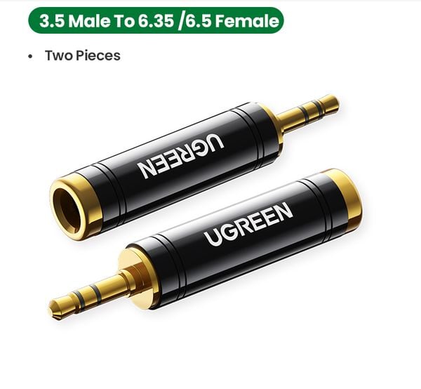 Đầu chuyển audio 6.3mm sang 3.5mm Ugreen 60711 AV168 - Phụ Kiện Điện Tử Việt Nam Đầu chuyển audio 6.3mm sang 3.5mm Ugreen 60711 AV168 - Phụ Kiện Điện Tử Việt Nam