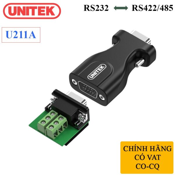 Đầu chuyển RS232 sang RS485/422 chính hãng Unitek U211A