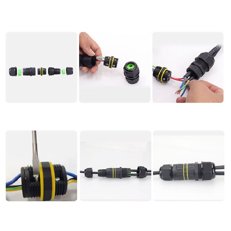 Đầu cút nối điện chia 2 dây chống nước IP68 2 lõi chính hãng E-Weichat EW-M25-3T - Phụ Kiện Điện Tử Việt Nam