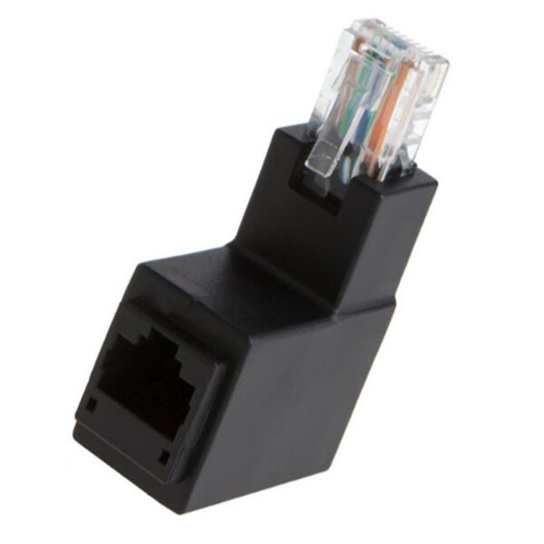 Đầu đổi RJ45 đực ra RJ45 cái bẻ góc - Đầu nối mạng bẻ góc 1 đầu đực 1 ...