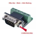 Đầu jack đấu nối giao tiếp đầu cuối DB9 RS232 RS422 RS485- Đầu terminal DB9 - Mẫu 4 : Đầu đực - 6 Pin chân Bulong