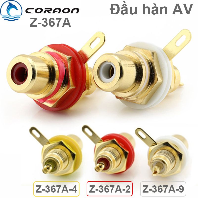 Đầu hàn jack cắm AV RCA Video Female Coraon Z-367A - 2 4 9 - Phụ Kiện Điện Tử Việt Nam Đầu hàn jack cắm AV RCA Video Female Coraon Z-367A - 2 4 9