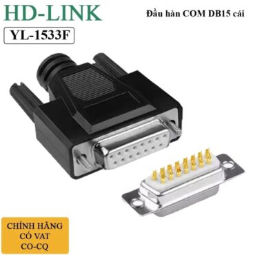 Đầu hàn Com DB15 vỏ ốp mềm ~ Kiểu dáng: Đầu DB15 cái YL-1533F