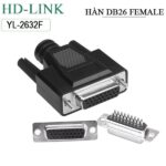 Đầu hàn COM DB26 HD-Link YL-2632M/F vỏ ốp nhựa dẻo - DB26 cái / Female - YL-2632F