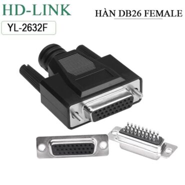 Đầu hàn COM DB26 HD-Link vỏ ốp nhựa dẻo ~ Kiểu dáng: DB26 cái / Female - YL-2632F